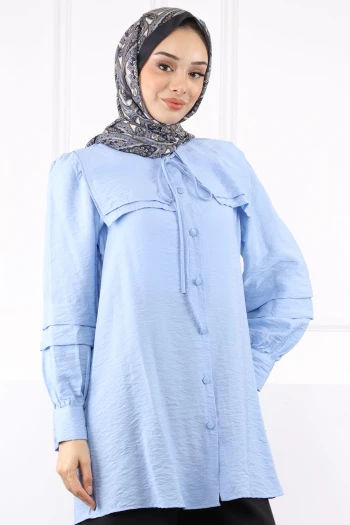 Bebe Mavi Yaka Detaylı Tunik