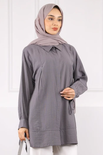 Füme Kol Bağlamalı Tunik