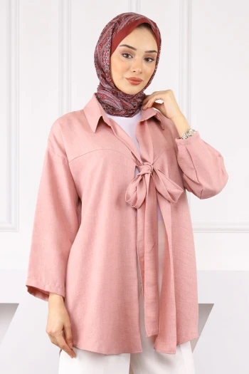 Gül Kurusu Ön Bağlamalı Kimono