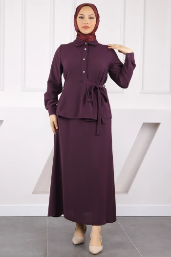 Mürdüm Önü Taş Detaylı Linda Tunik