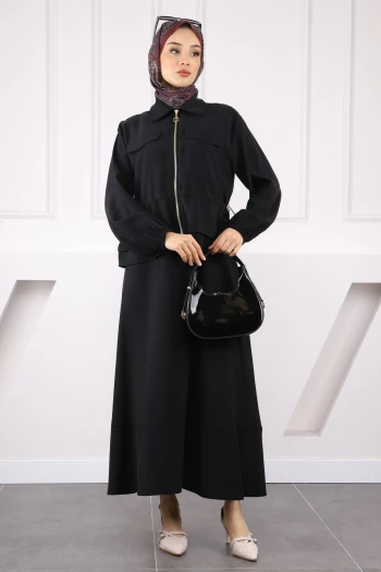 Siyah Ceket Etekli Tensel Takım