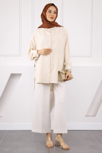 Taş Çizgili Salaş Gömlek