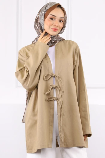 Vizon Ön Bağlamalı Kimono