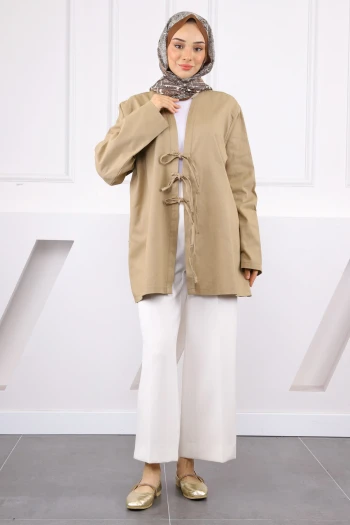 Vizon Ön Bağlamalı Kimono