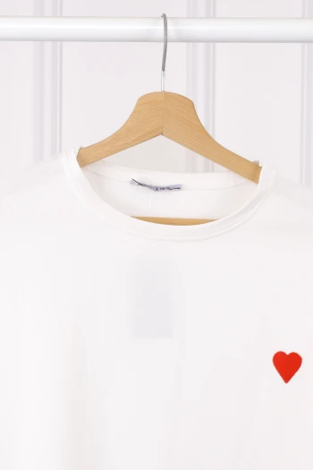 Ekru Nakışlı Kısa Kol Modal T-Shirt