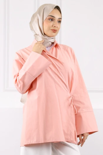 Gül Kurusu Yandan Bağlamalı Kimono