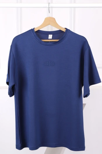 Lacivert Nakışlı Kısa Kol Modal T-Shirt