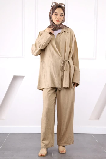 Vizon Kimono Modal Pantolonlu Takım