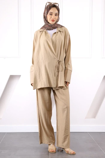 Vizon Kimono Modal Pantolonlu Takım
