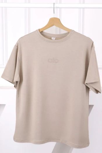 Vizon Nakışlı Kısa Kol Modal T-Shirt
