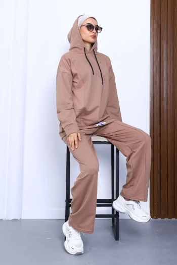 Vizon Önü Etiketli İki İplik Tesettür Takım