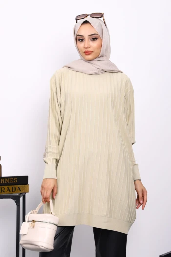 Taş Merserize Fitilli Salaş Tunik