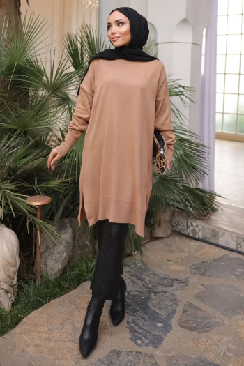 Bisküvi Soğuk İplik Merserize Triko Kazak