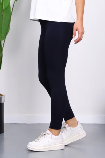 Lacivert Yüksek Bel Şardonlu Dalgıç Tayt