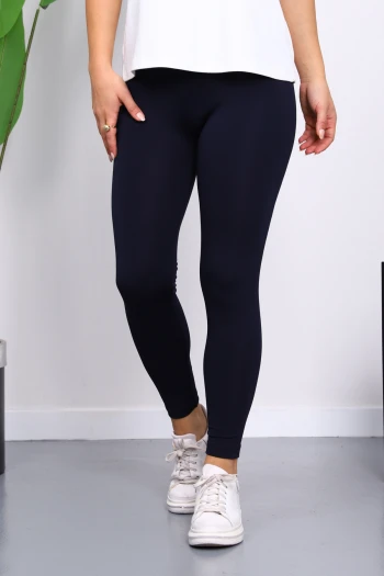 Lacivert Yüksek Bel Şardonlu Dalgıç Tayt