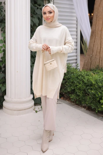 Taş Soğuk İplik Merserize Triko Kazak