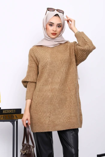 Vizon Bisiklet Yaka Triko Kazak