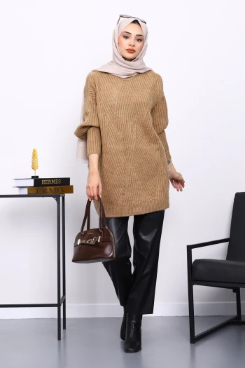 Vizon Bisiklet Yaka Triko Kazak