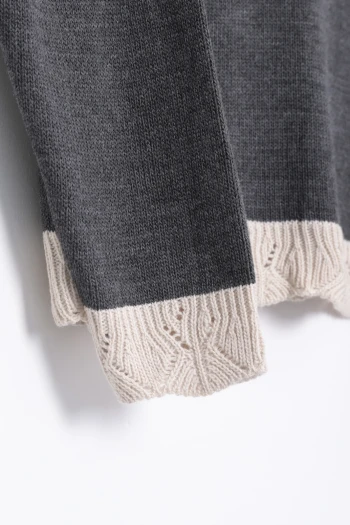 Antrasit Bisiklet Yaka Triko Kazak