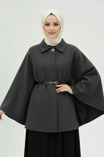 Antrasit Kemerli Kaşe Panço