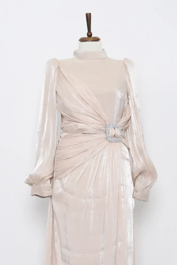 Bej Önü Taş Detaylı Abiye