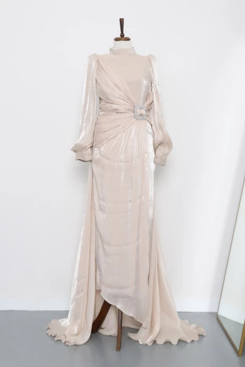 Bej Önü Taş Detaylı Abiye