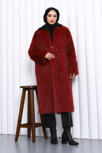 Bordo Cepli Kürk Kaban