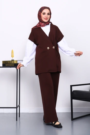 Bordo Yelek Pantolonlu Cupra Modal Takım