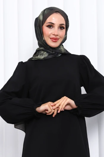 Haki Desenli Soft Dijital Şal