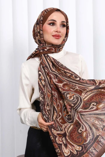 Taba Desenli Kraş Şal