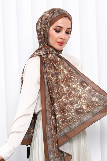 Taba Desenli Soft Dijital Şal