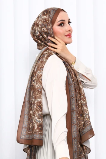 Taba Desenli Soft Dijital Şal