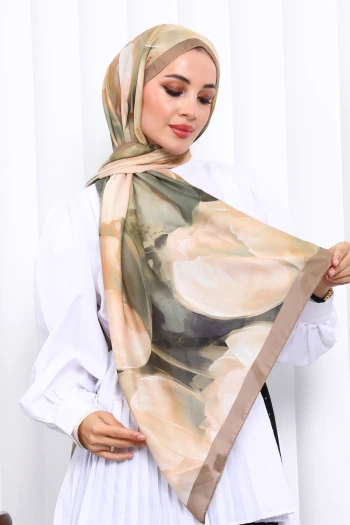 Vizon Desenli Soft Dijital Şal