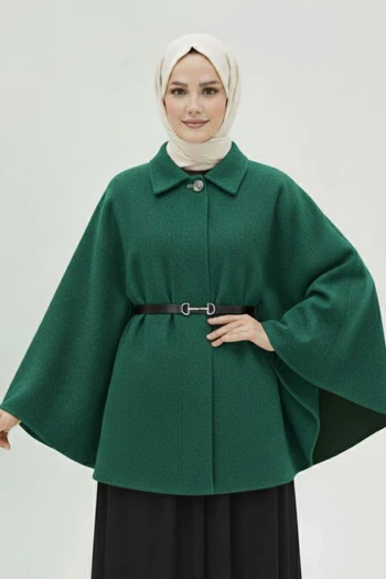 Yeşil Kemerli Kaşe Panço