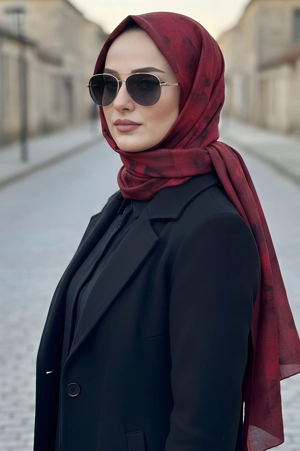 Bordo İpekhan Desenli Kraş Şal