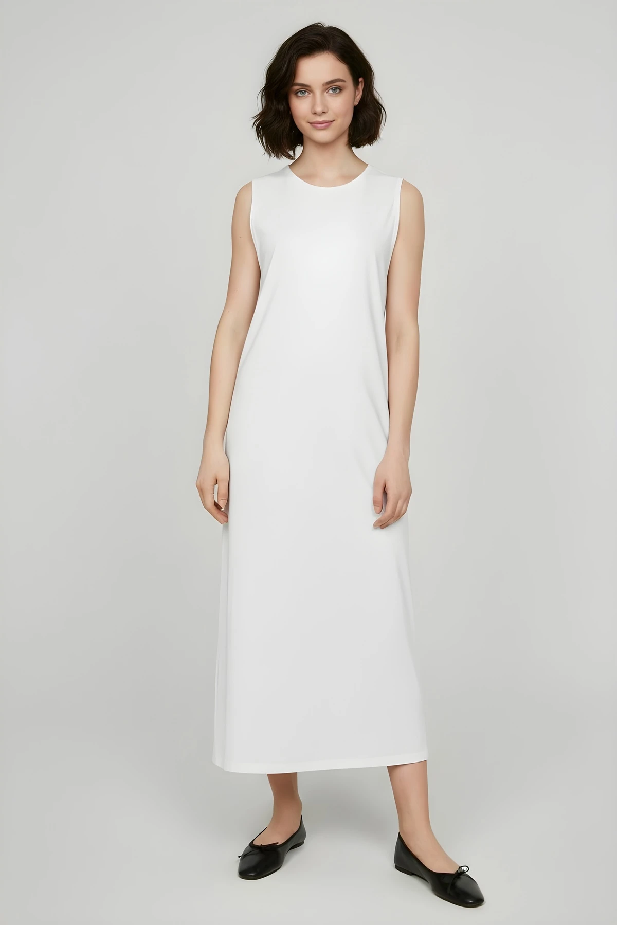 Ekru İçlik Elbise Astarı Kombinezon