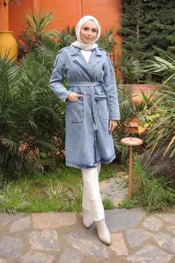 Mavi Kol Apoletli Kot Trenç