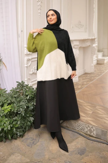 Siyah Bisiklet Yaka Yumoş Triko Kazak