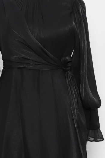 Siyah Yandan Bağlamalı Abiye