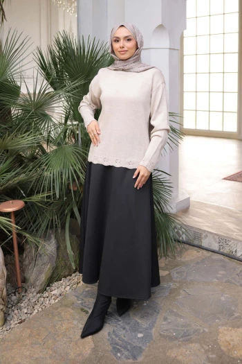 Taş Bisiklet Yaka Triko Kazak