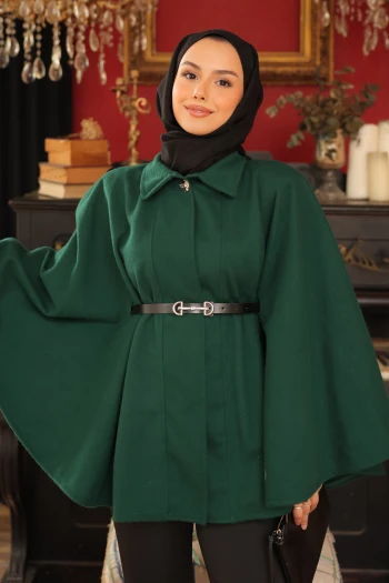 Yeşil Kemerli Kaşe Panço