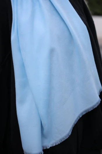 Bebe Mavi İpekhan Pamuk Jakarlı Şal