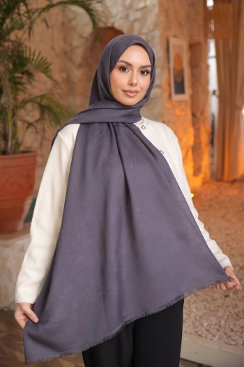 Füme İpekhan Pamuk Jakarlı Şal