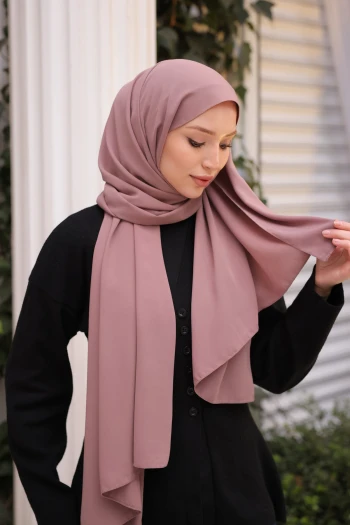 Koyu Pudra Five Medine İpeği Şal