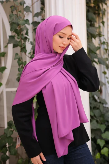 Lavanta Five Medine İpeği Şal