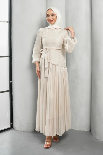 Taş Drapeli Piliseli Abiye