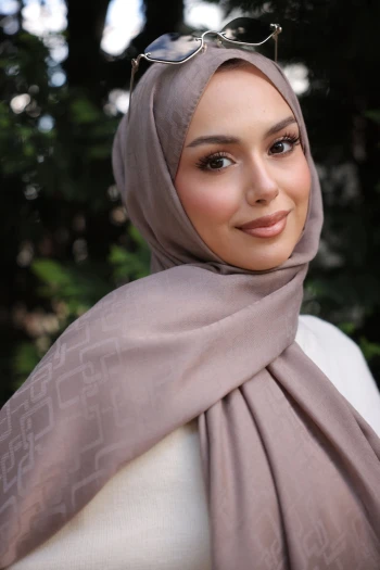 Vizon İpekhan Pamuk Jakarlı Şal