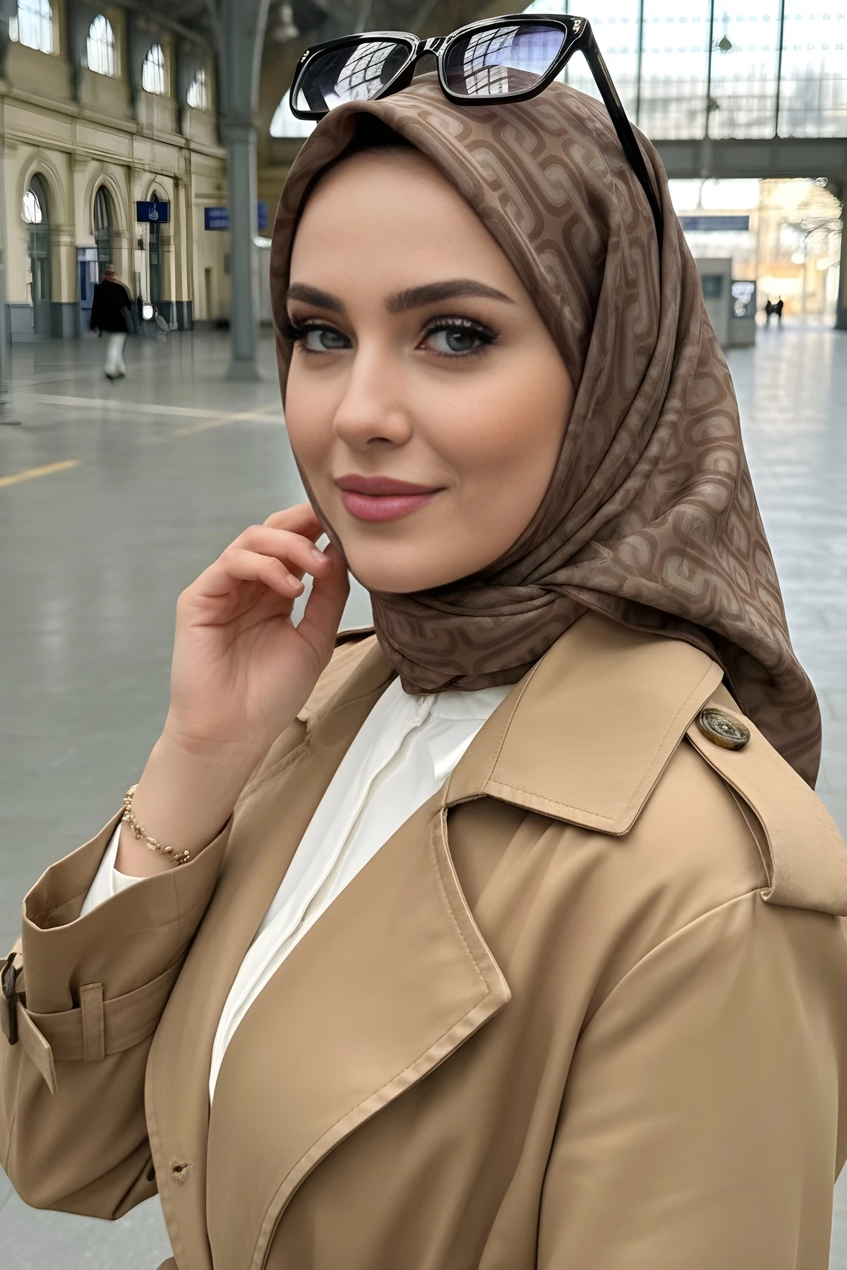 Vizon Soft Dijital Pamuklu Eşarp