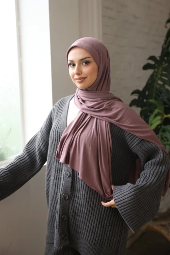 Gül Kurusu Helen Önü Süngerli Pratik Penye Şal