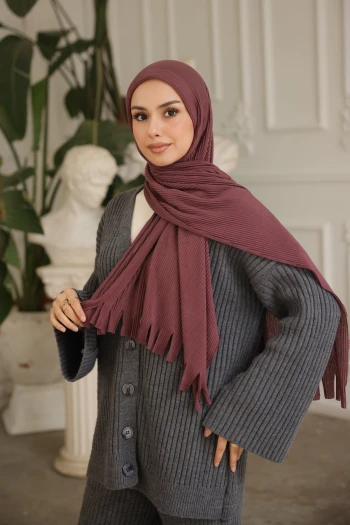 Gül Kurusu Helen Önü Süngerli Pratik Piliseli Şal